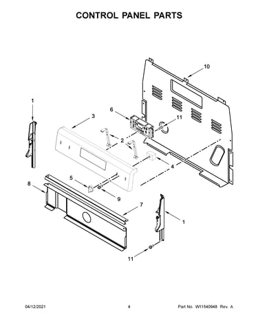 Control panel parts