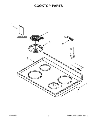 Cooktop parts