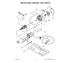 KitchenAid 5KSM180CBBLD0 motor and control unit parts diagram