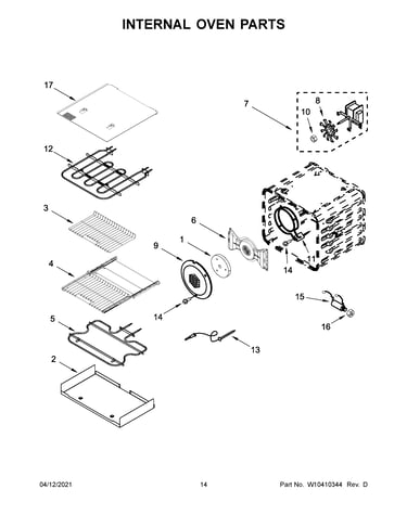 Internal oven parts
