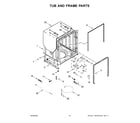 Whirlpool WDT920SADH1 tub and frame parts diagram