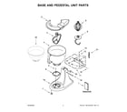 KitchenAid 5KSM185PSBDR4 base and pedestal unit parts diagram