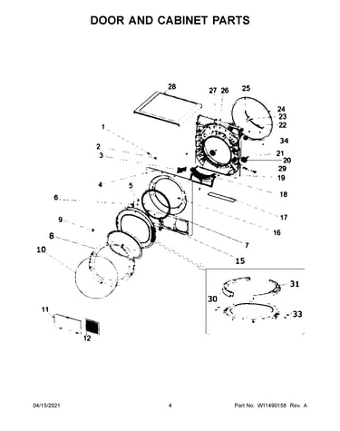 Door and cabinet parts