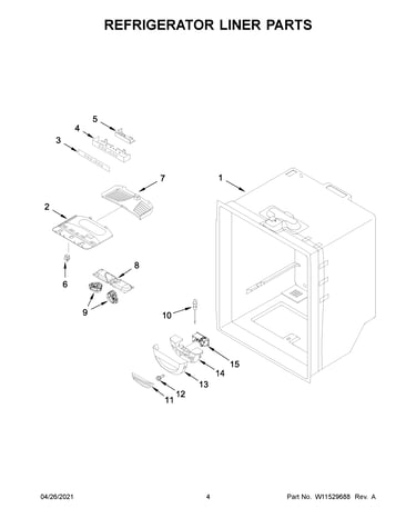 Refrigerator liner parts