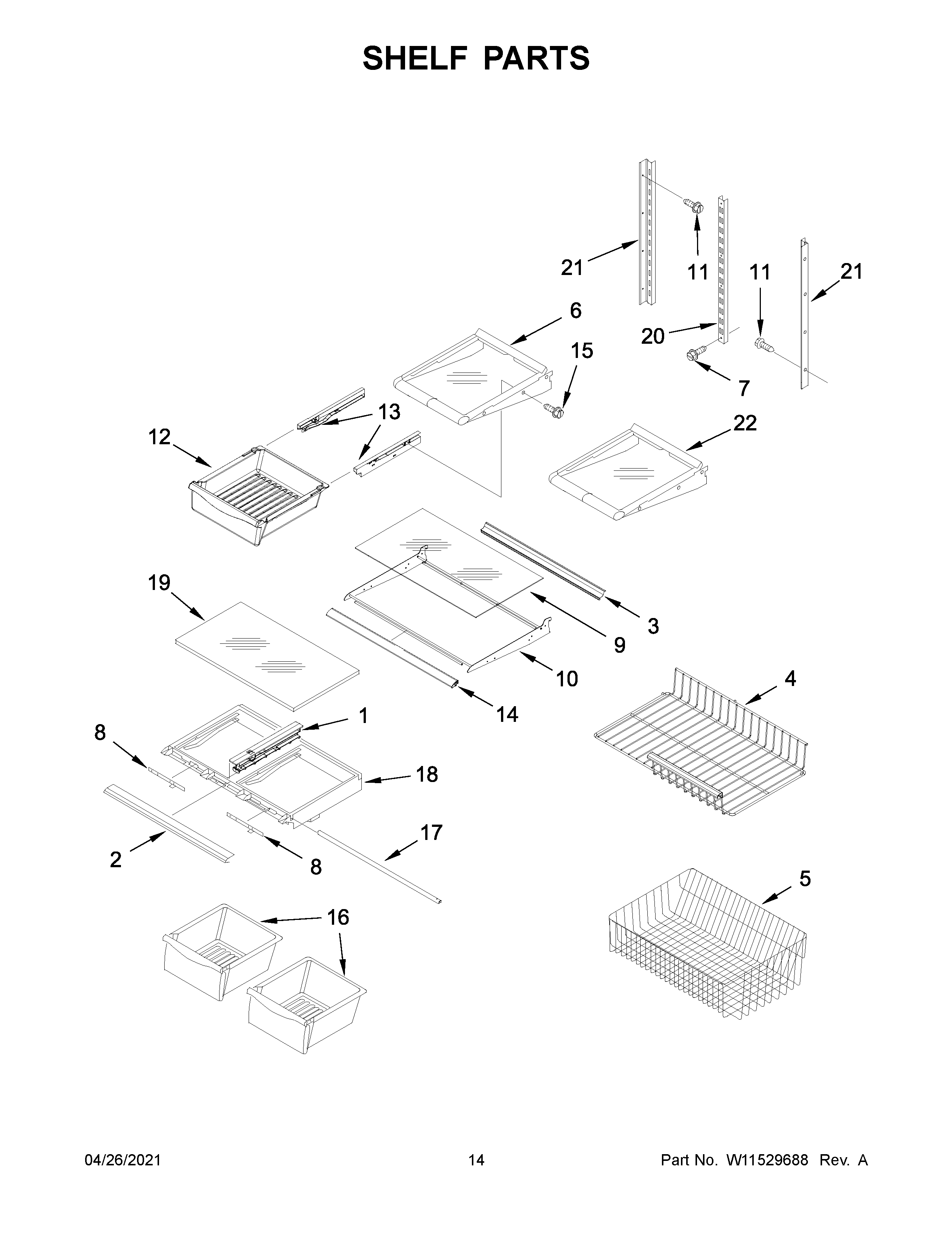 Shelf parts