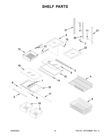 Shelf parts