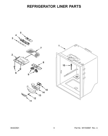 Refrigerator liner parts