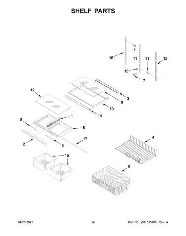 Shelf parts