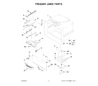 Amana ABB2224BRW03 freezer liner parts diagram