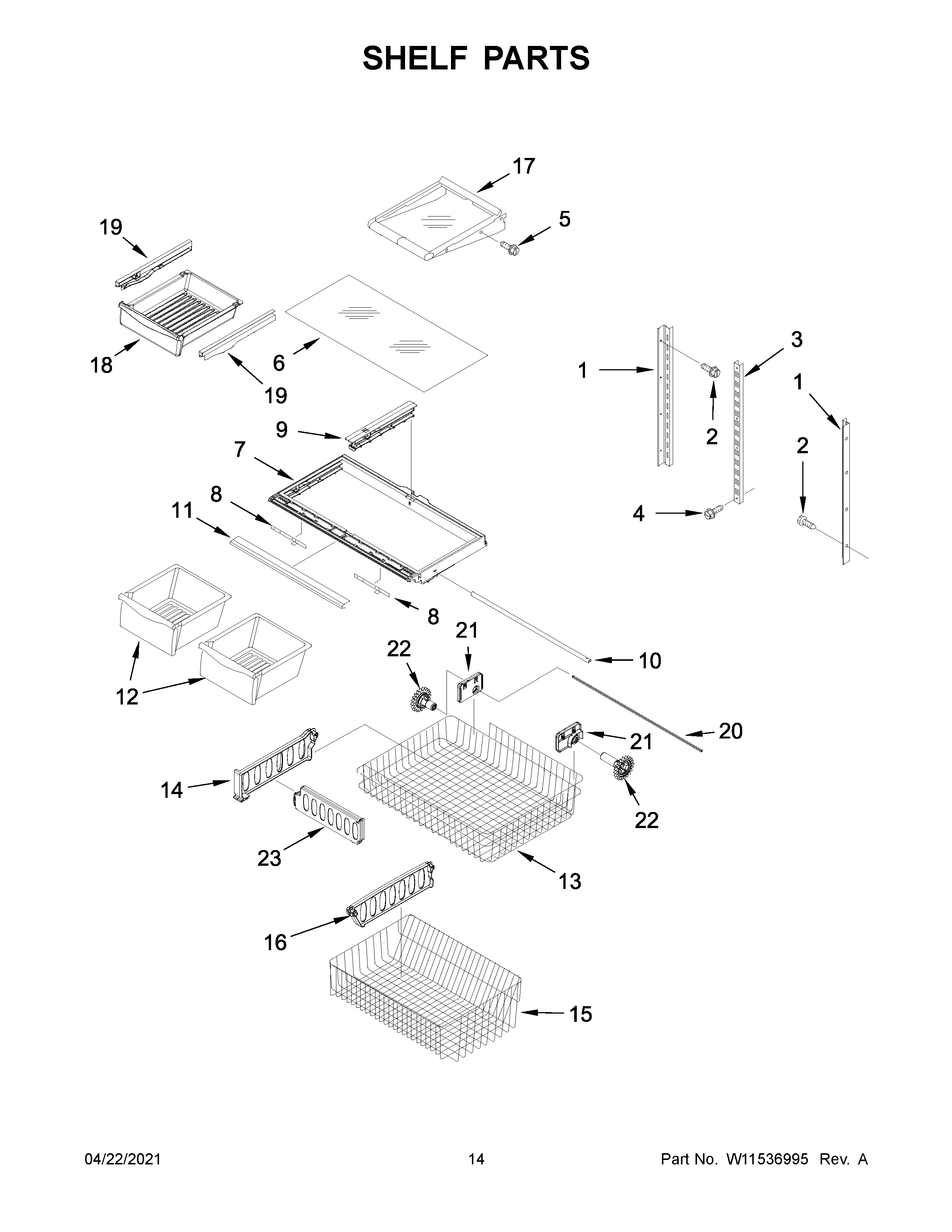 Shelf parts