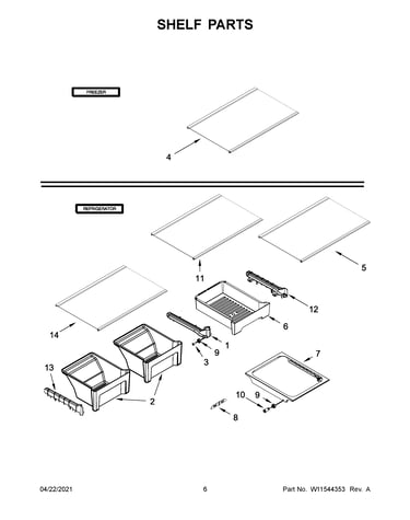 Shelf parts
