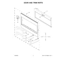 KitchenAid KMBT5511KSS01 door and trim parts diagram