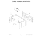 KitchenAid KMBT5511KSS01 cabinet and installation parts diagram