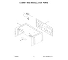 Whirlpool WMT50011KS01 cabinet and installation parts diagram