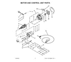 KitchenAid 9KSM160FGAOB0 motor and control unit parts diagram