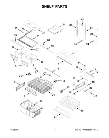 Shelf parts