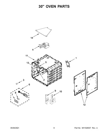 30" oven parts