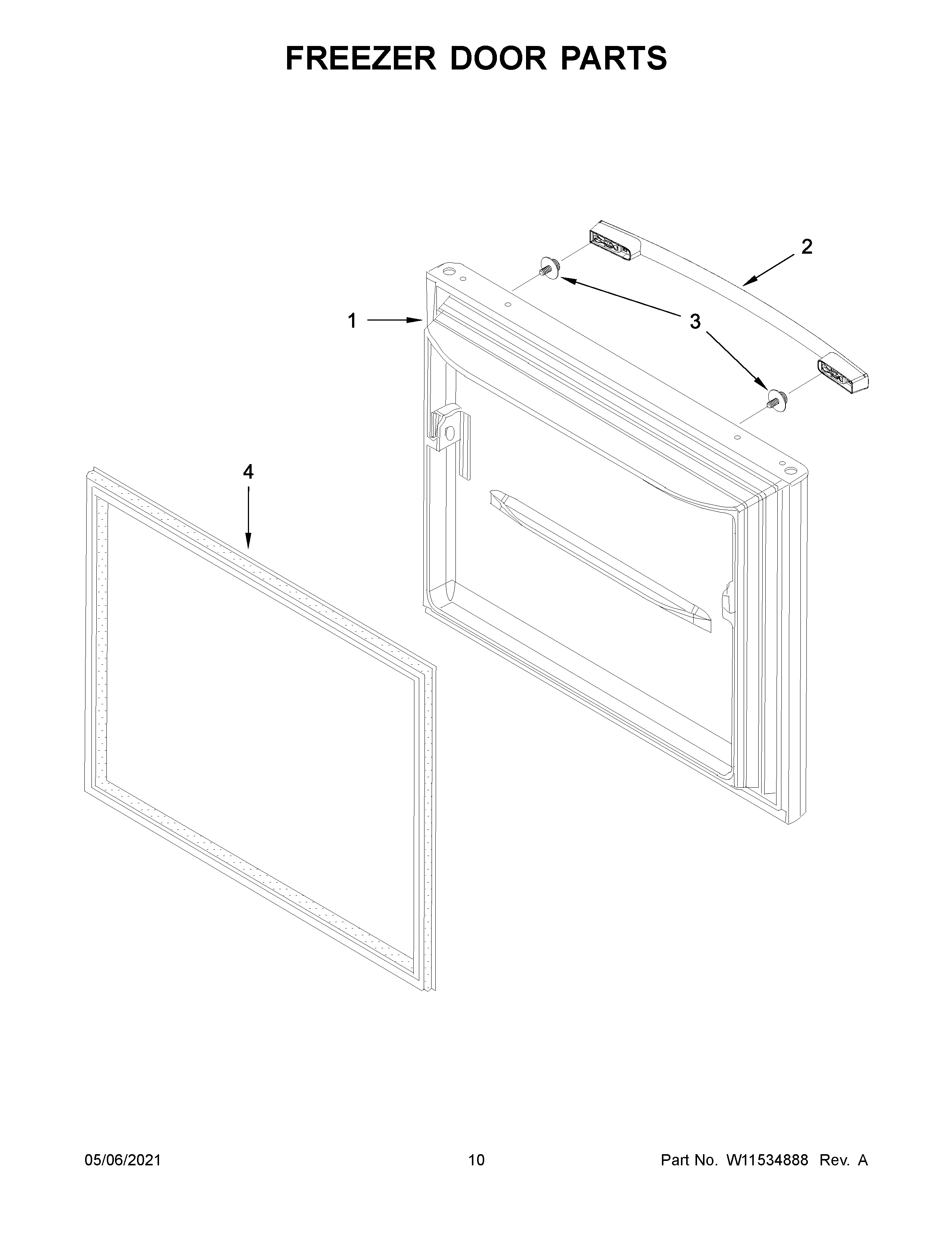 Freezer door parts