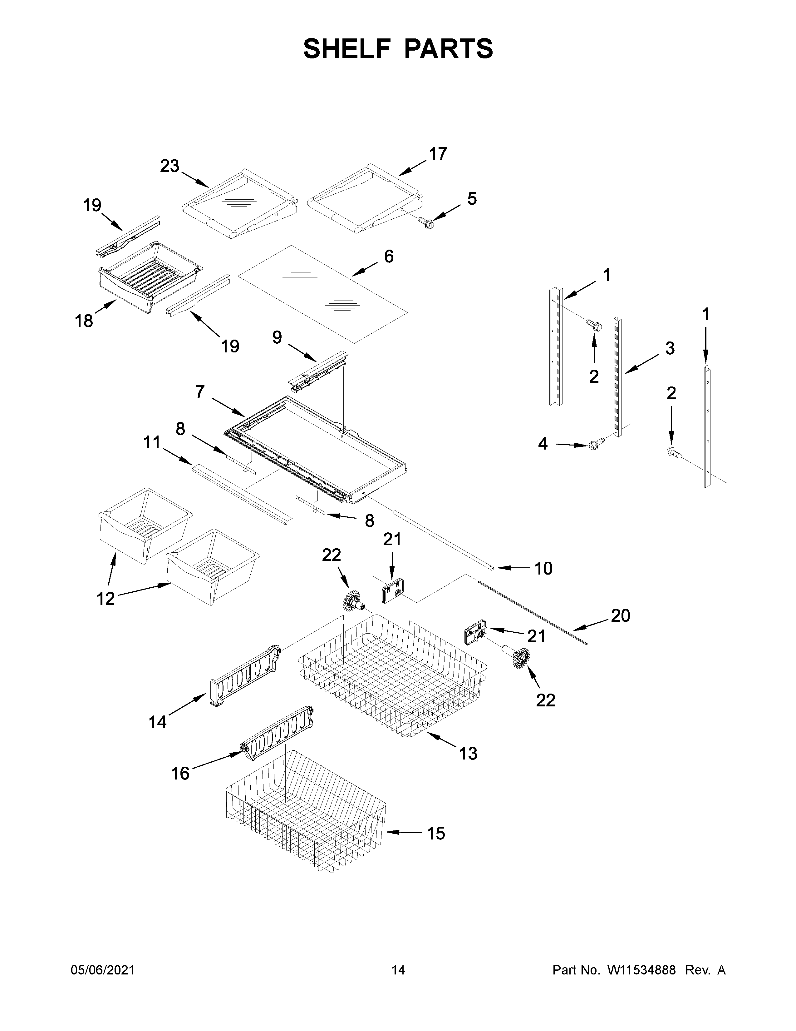 Shelf parts