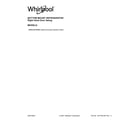 Whirlpool WRB329RFBM03 cover sheet diagram