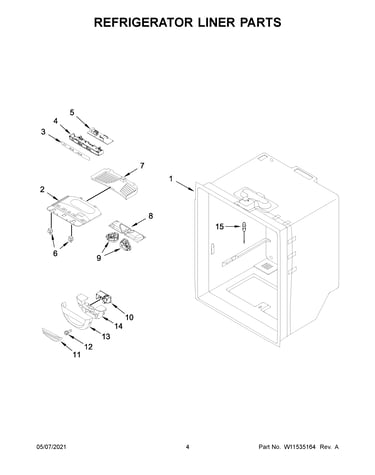 Refrigerator liner parts