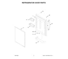 Whirlpool WRB329RFBM03 refrigerator door parts diagram