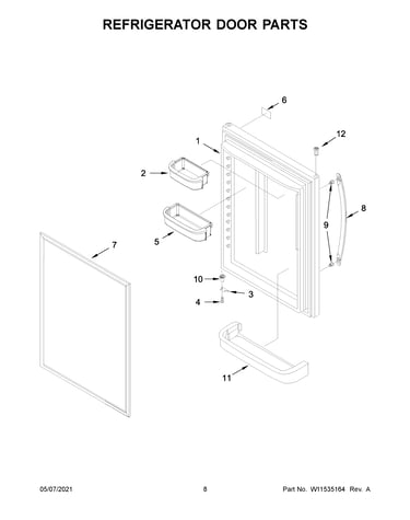 Refrigerator door parts