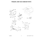 KitchenAid KRFF305EBS04 freezer liner and icemaker parts diagram