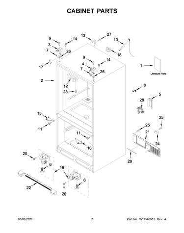 Cabinet parts