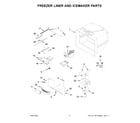 Whirlpool WRF535SWHZ07 freezer liner and icemaker parts diagram