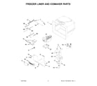 Whirlpool WRF535SWHB05 freezer liner and icemaker parts diagram