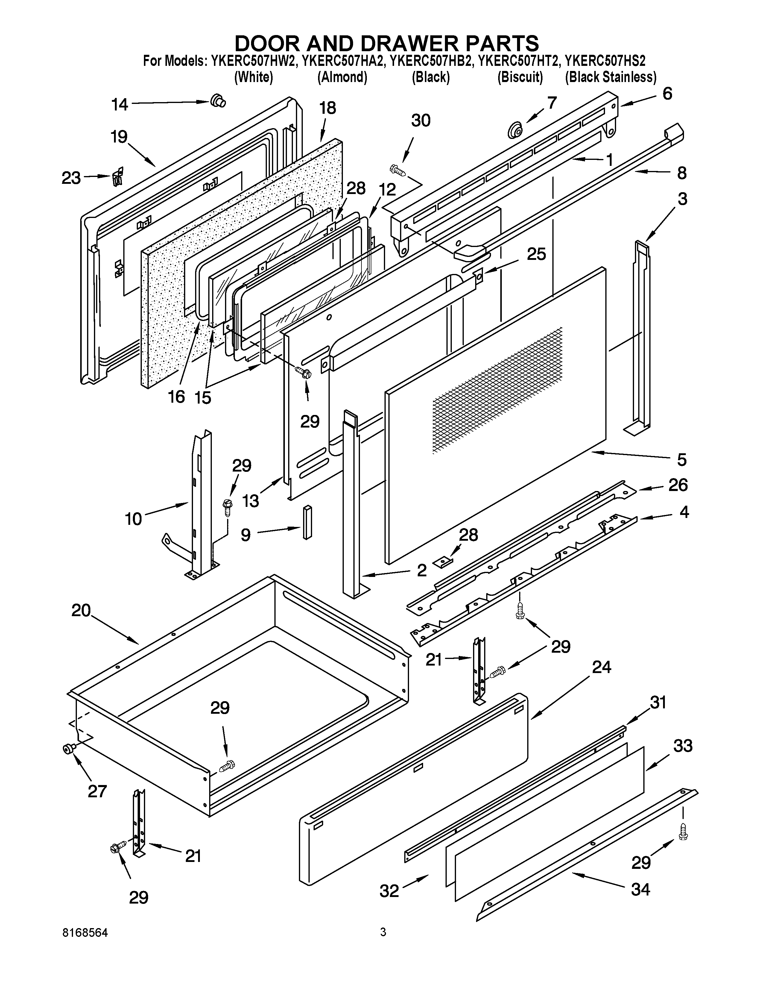 Door and drawer parts