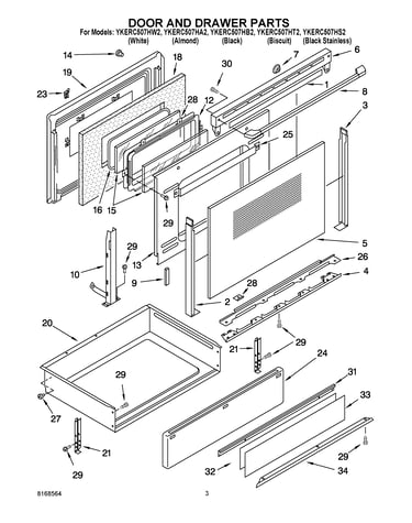 Door and drawer parts