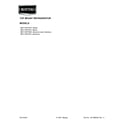 Maytag MRT118FFFH01 cover sheet diagram