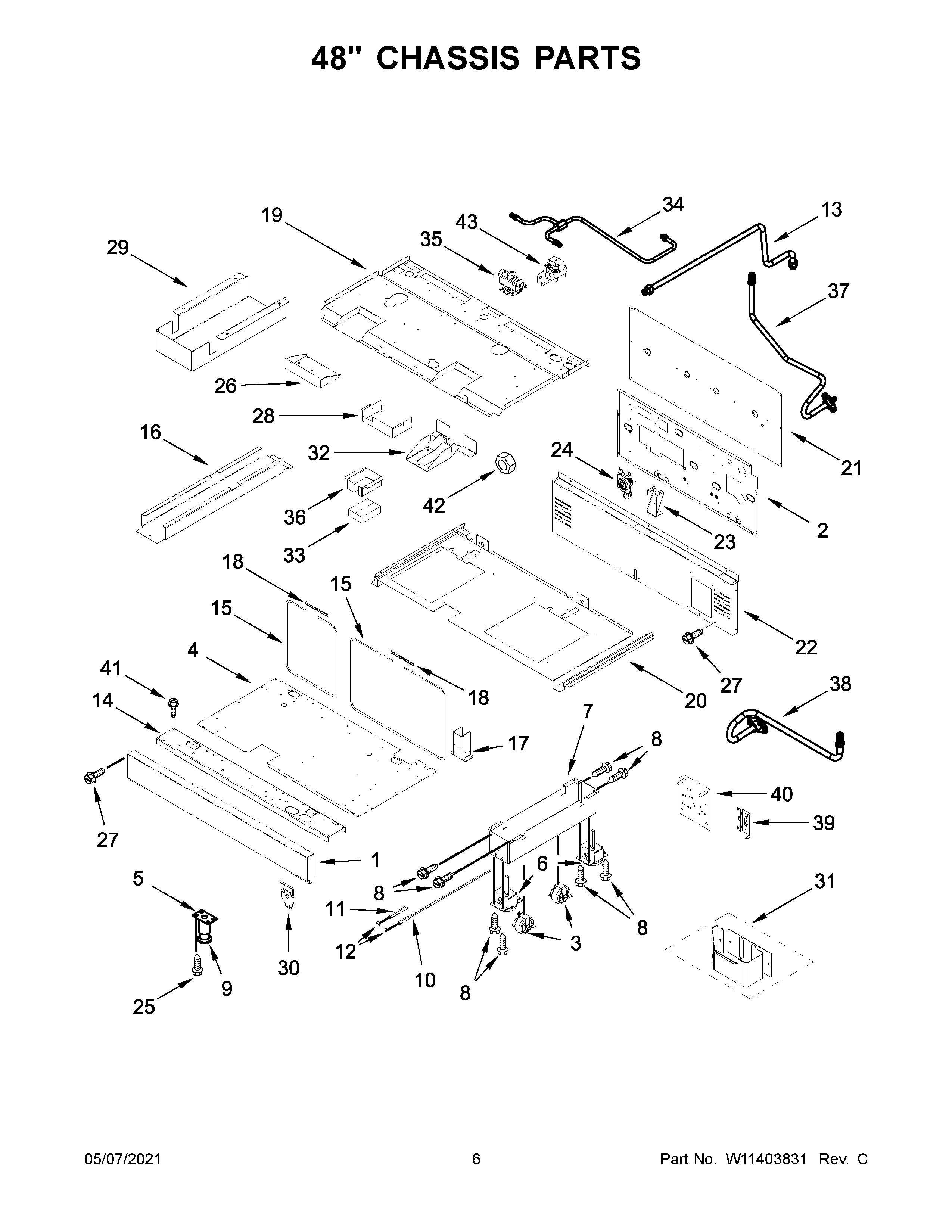 48" CHASSIS PARTS