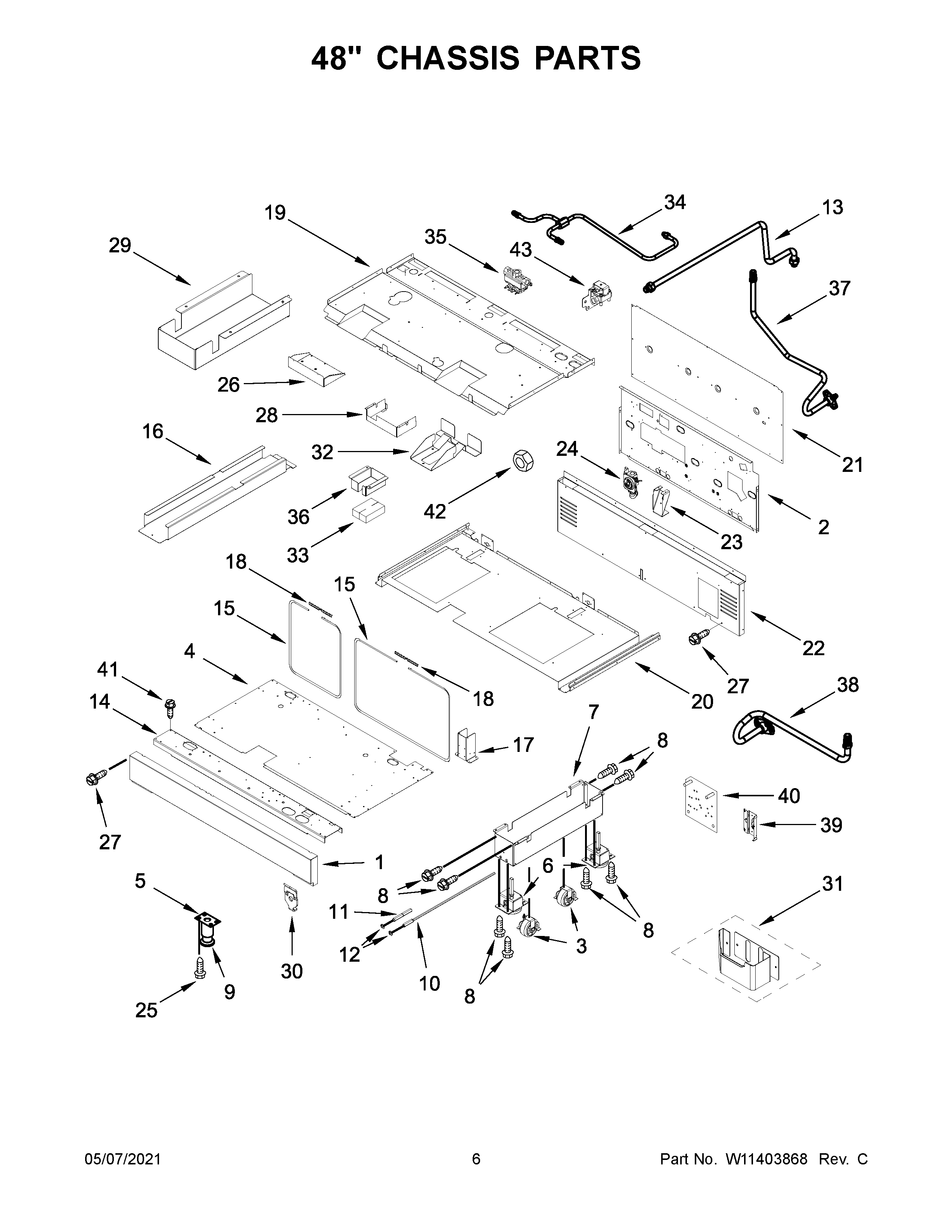 48" chassis parts