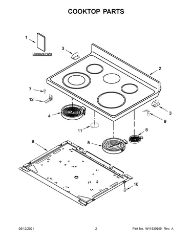 Cooktop parts