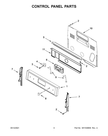 Control panel parts