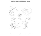 Maytag MBF2258FEZ06 freezer liner and icemaker parts diagram