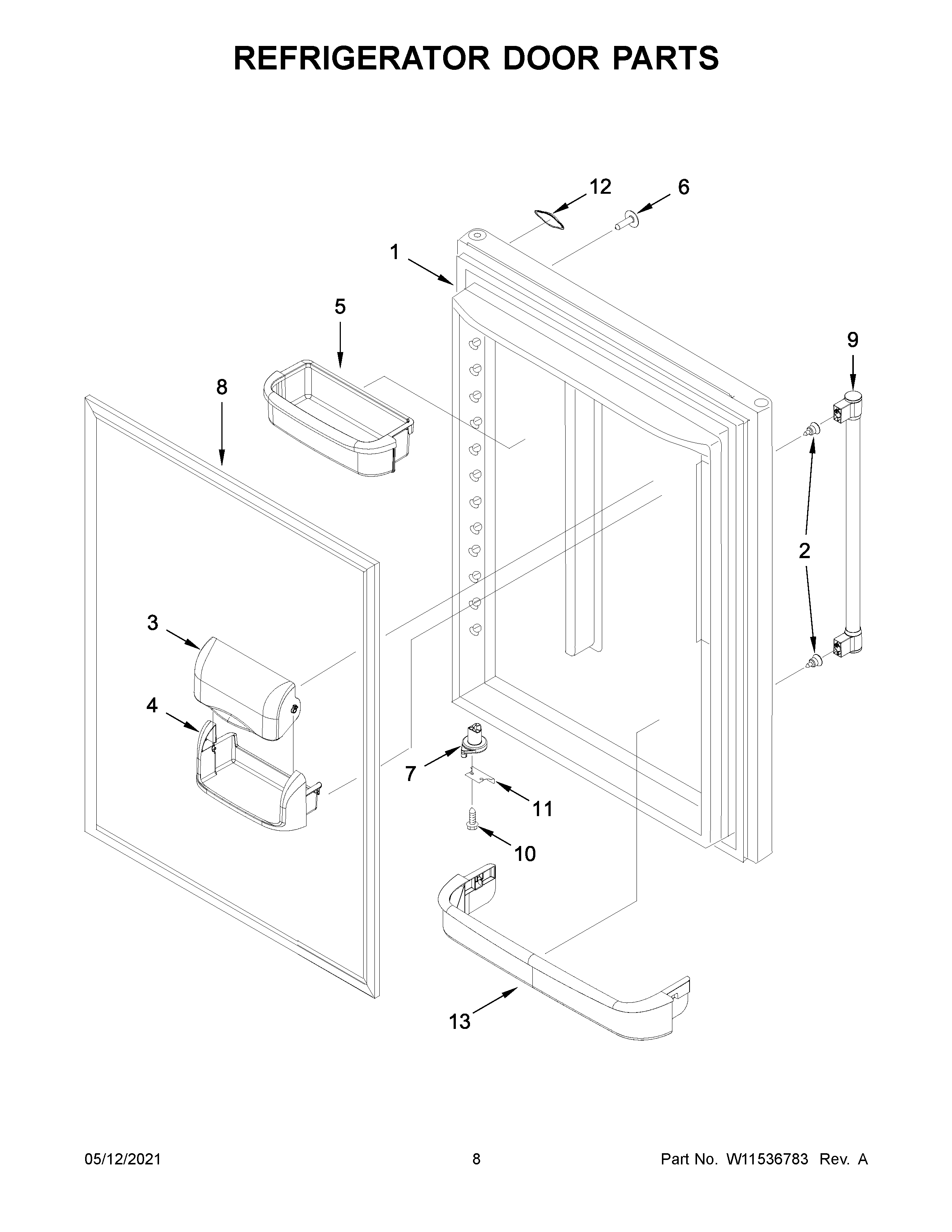 REFRIGERATOR DOOR PARTS