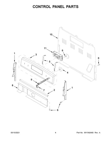 Control panel parts