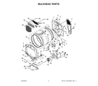 Whirlpool WED7120HW1 bulkhead parts diagram