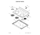 Whirlpool YWFE505W0JZ1 cooktop parts diagram