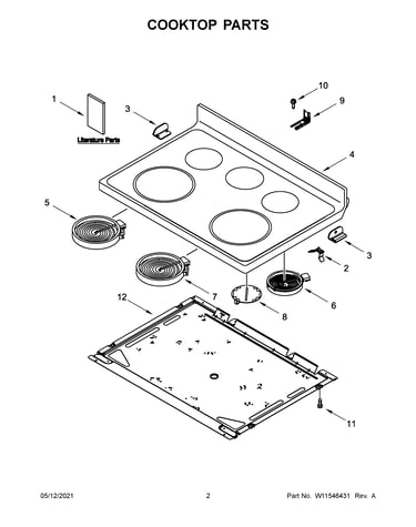 Cooktop parts