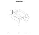 Whirlpool YWFE505W0JZ1 drawer parts diagram