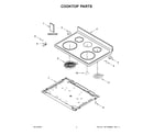 Whirlpool WFE535S0JS1 cooktop parts diagram
