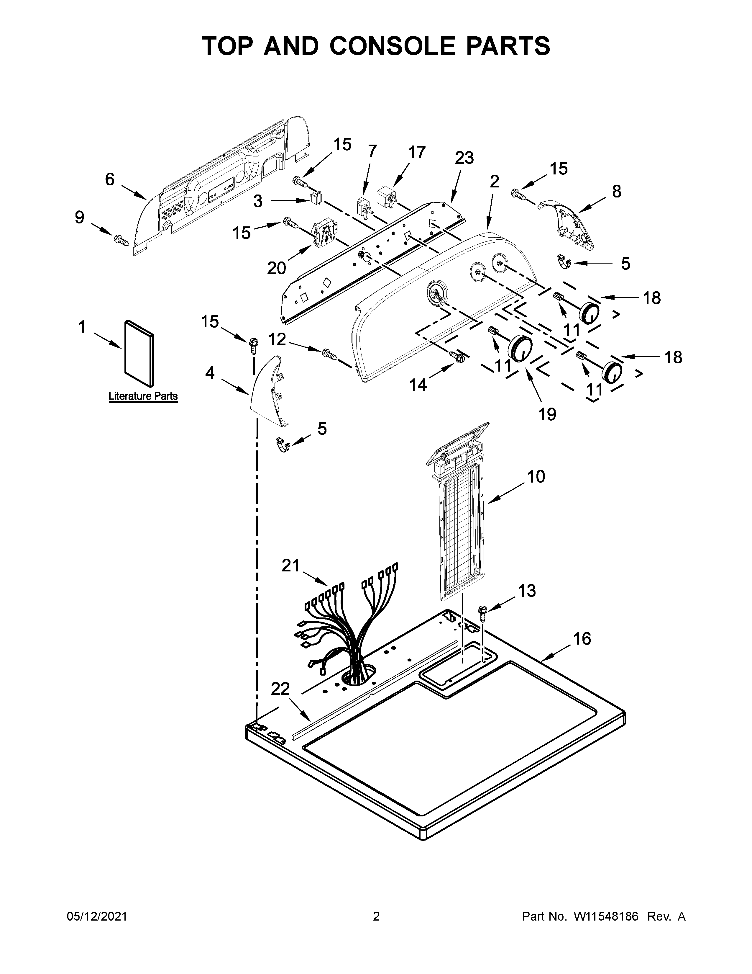 TOP AND CONSOLE PARTS