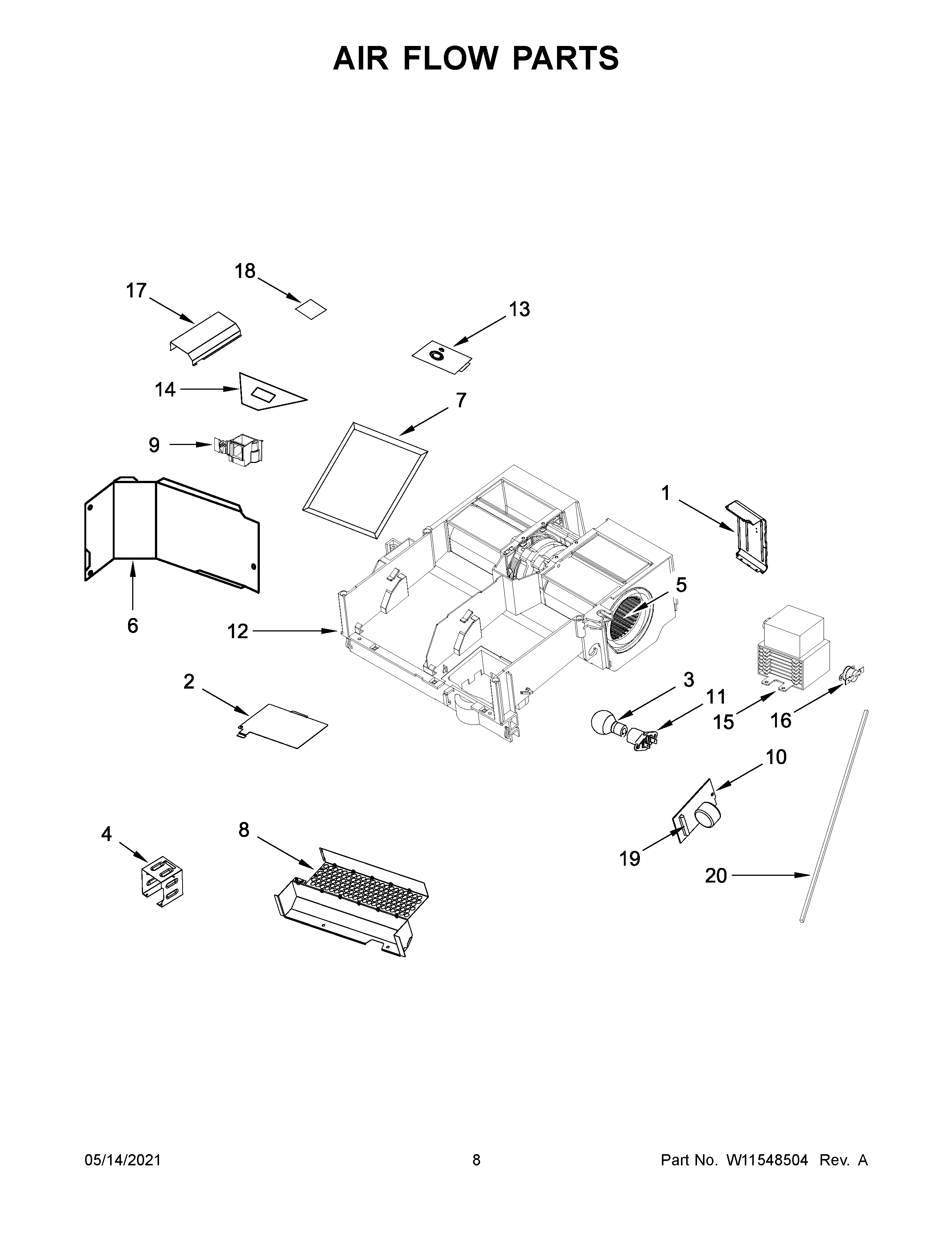 Air flow parts