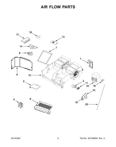 Air flow parts