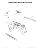 Cabinet and installation parts